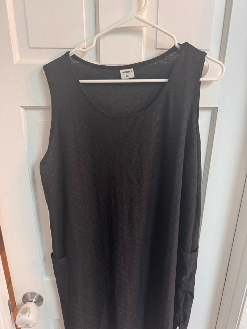 🚨LAST CHANCE; donating 4/22‼️Black Sleeveless Swim Coverup w/ pockets